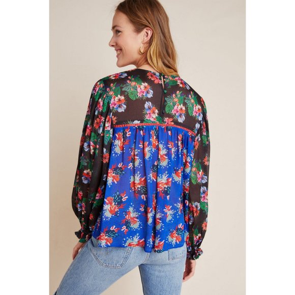 Anthropologie Floral Miranda Puff-Sleeve Peasant - Picture 5 of 8